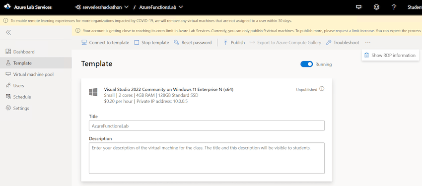 template vm options after starting it.